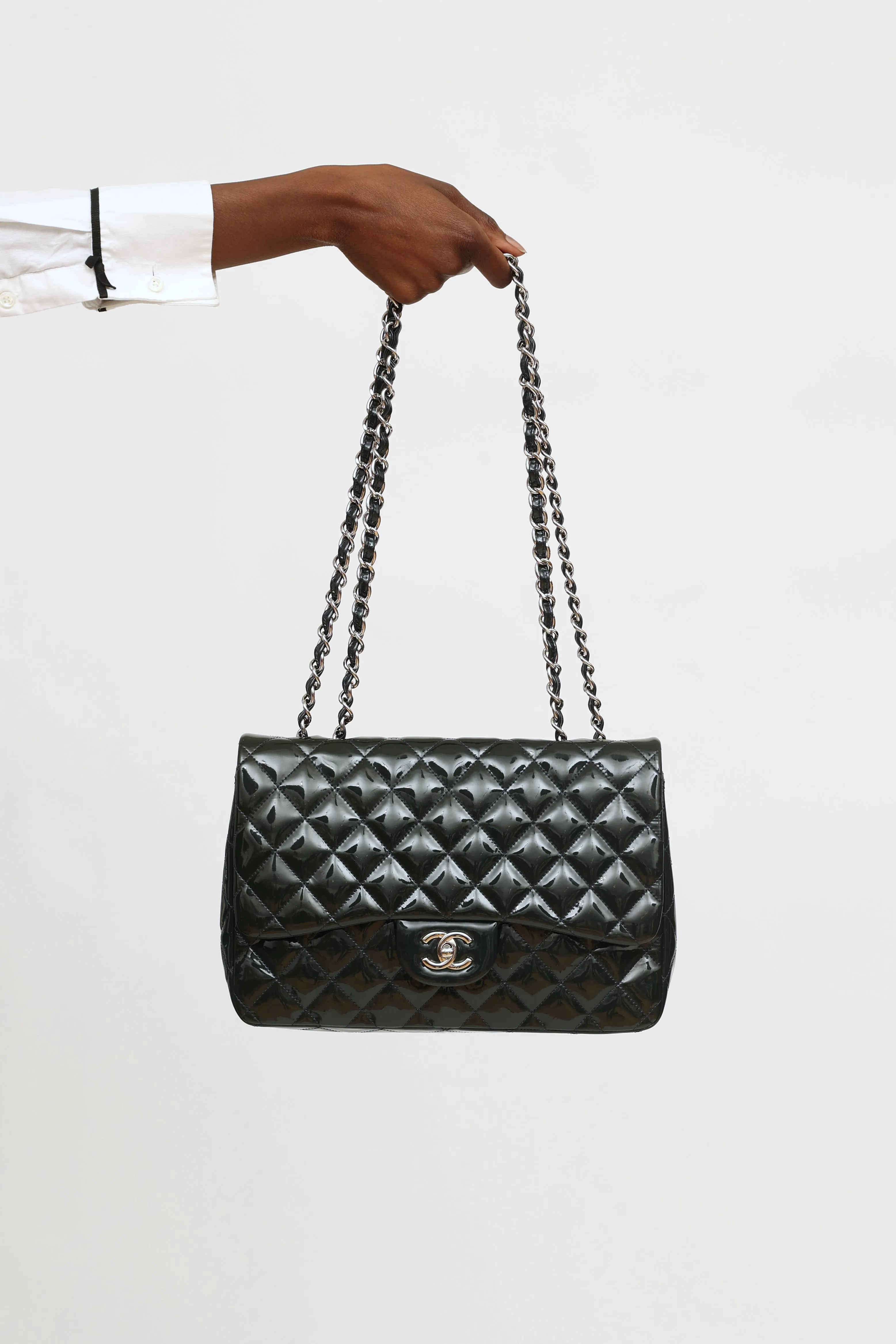 2009 - 2010 Deep Marine Patent Jumbo Single Flap Bag