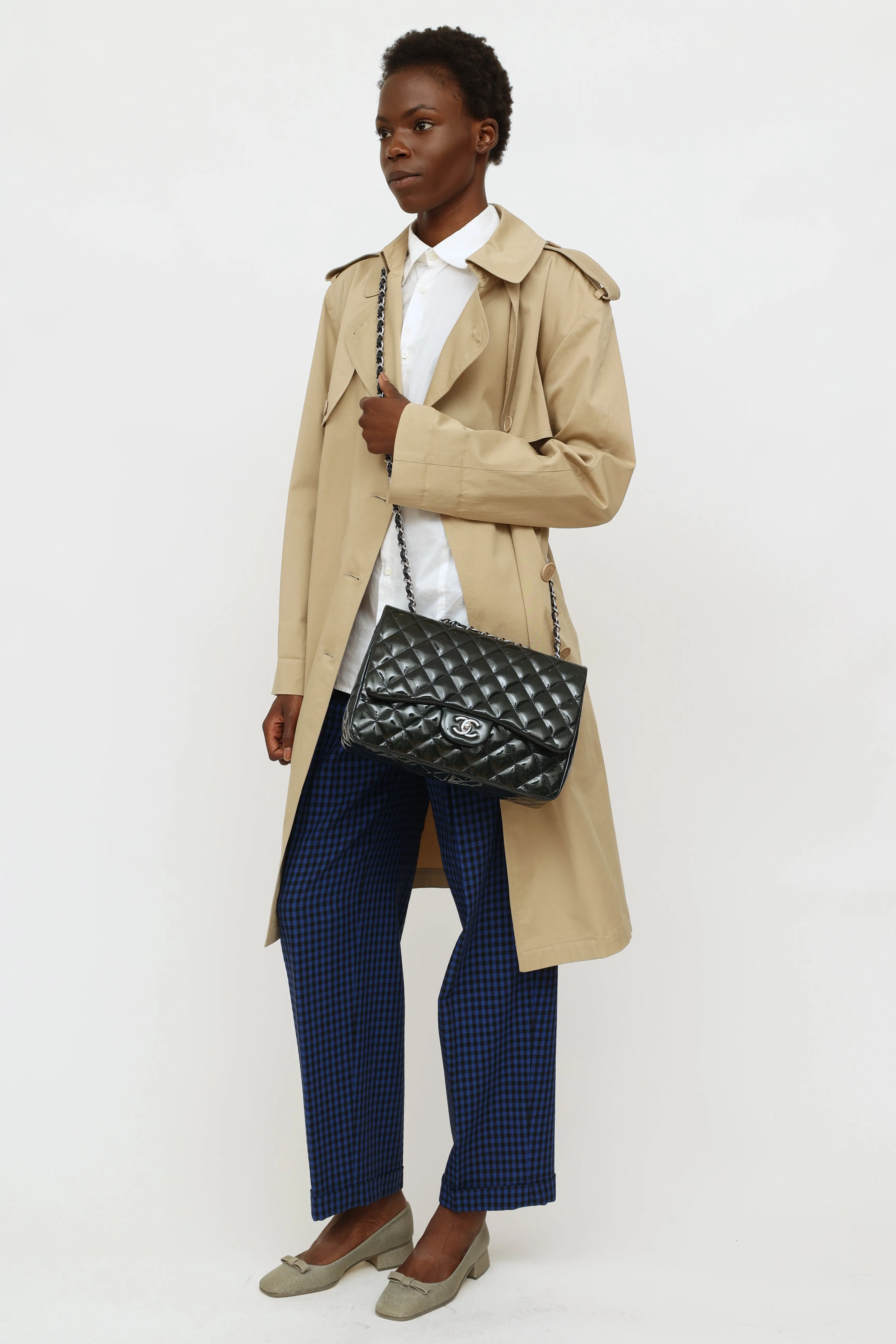 2009 - 2010 Deep Marine Patent Jumbo Single Flap Bag