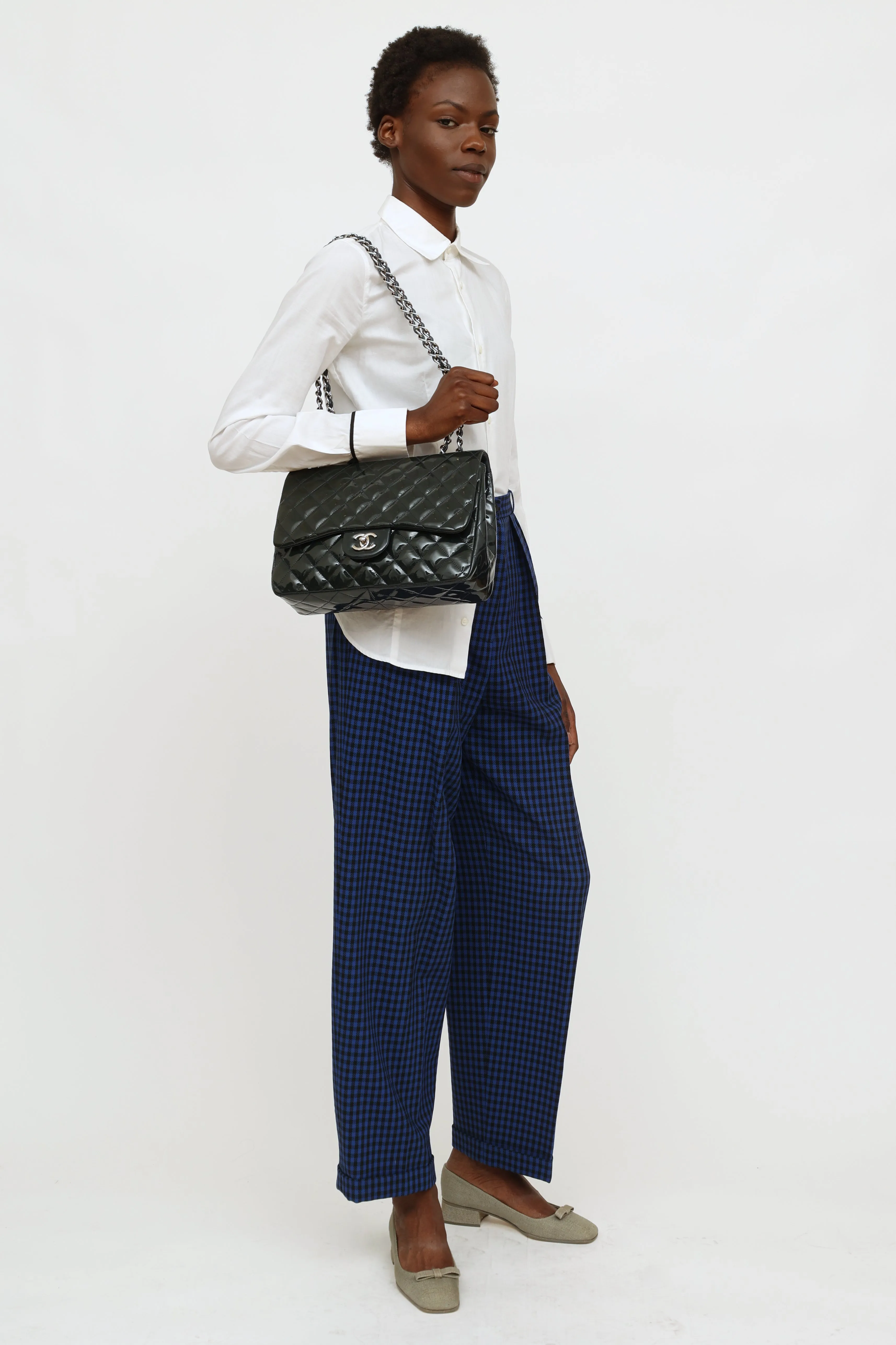 2009 - 2010 Deep Marine Patent Jumbo Single Flap Bag