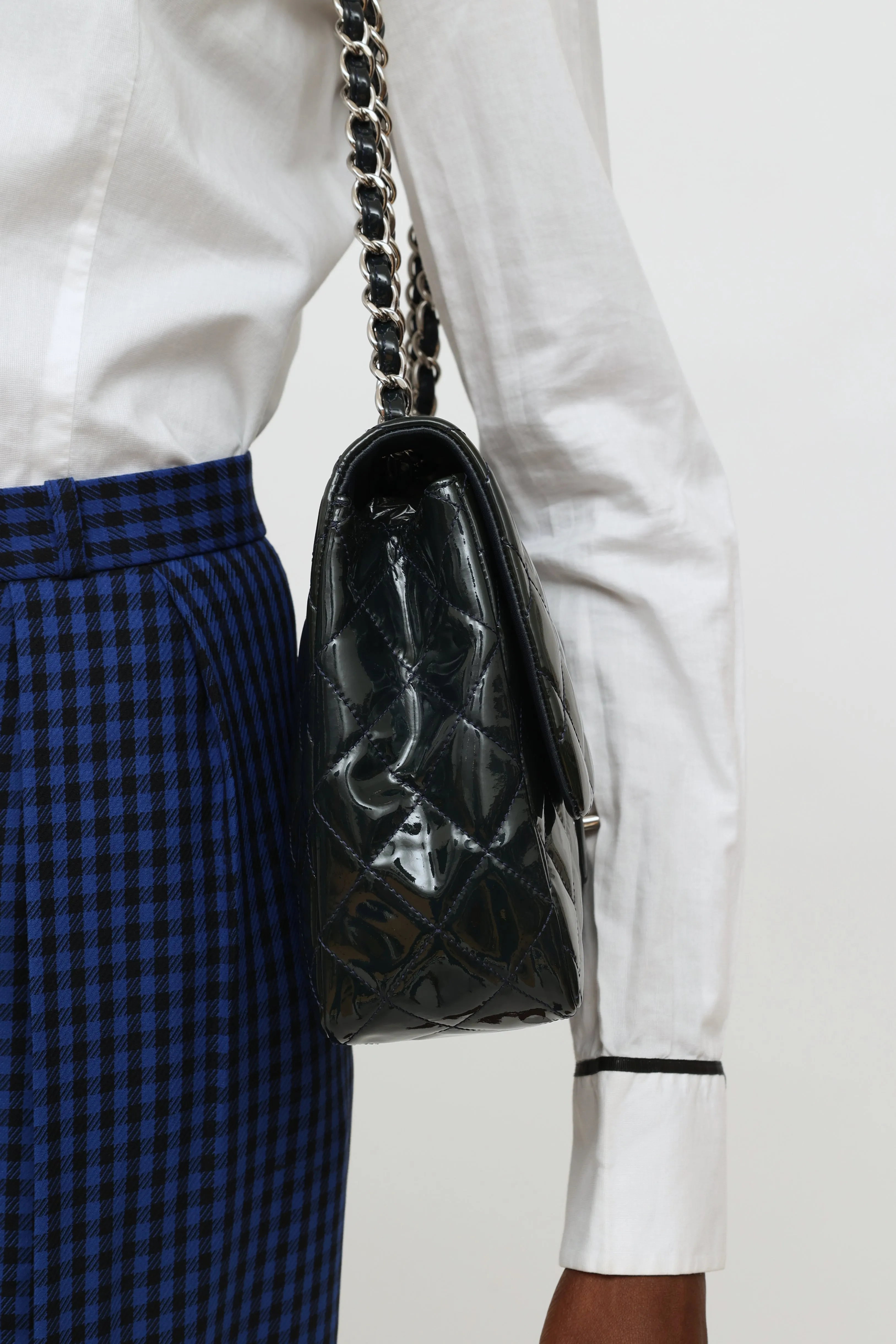 2009 - 2010 Deep Marine Patent Jumbo Single Flap Bag