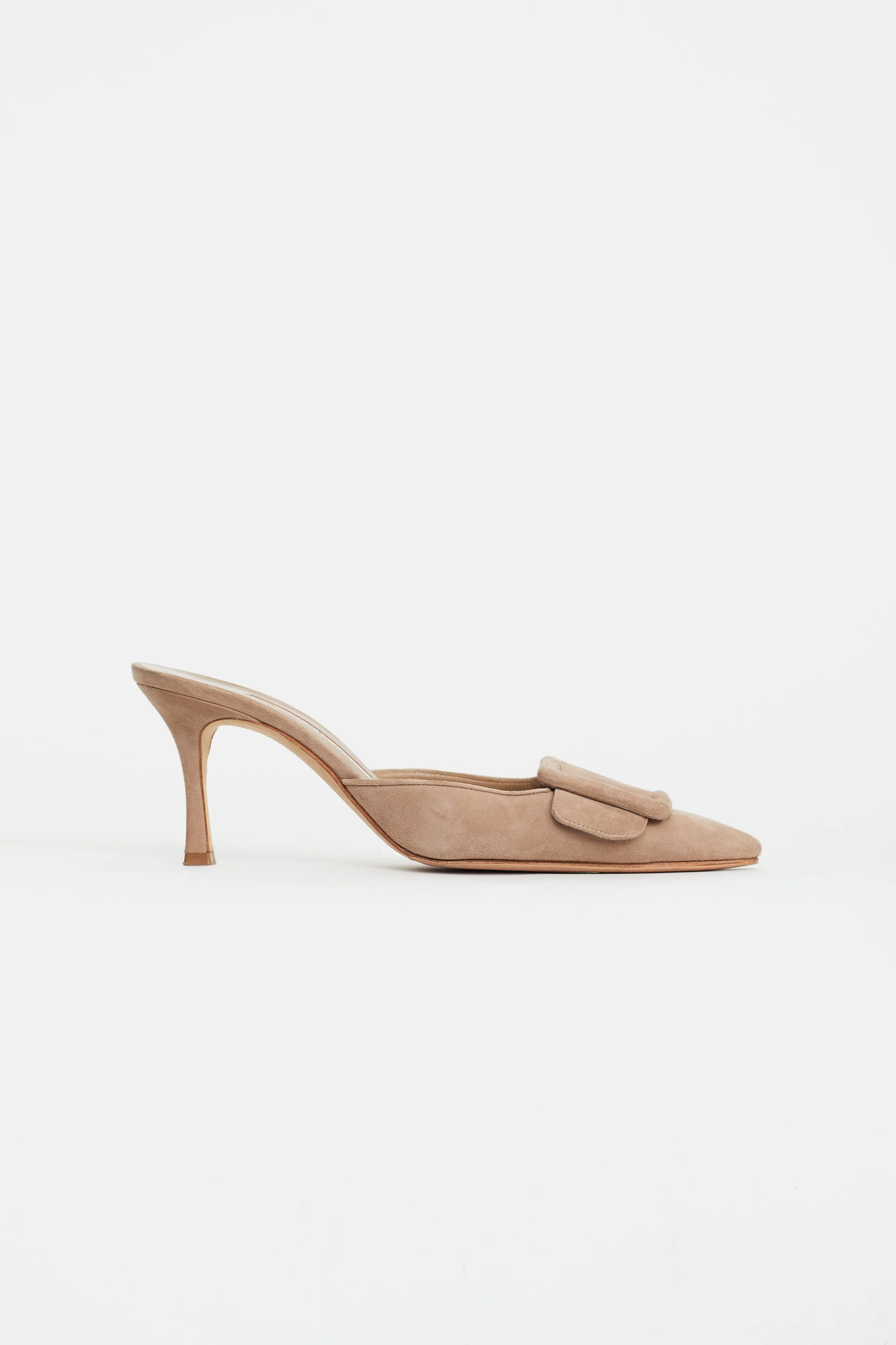 Beige Maysale Buckle Mule