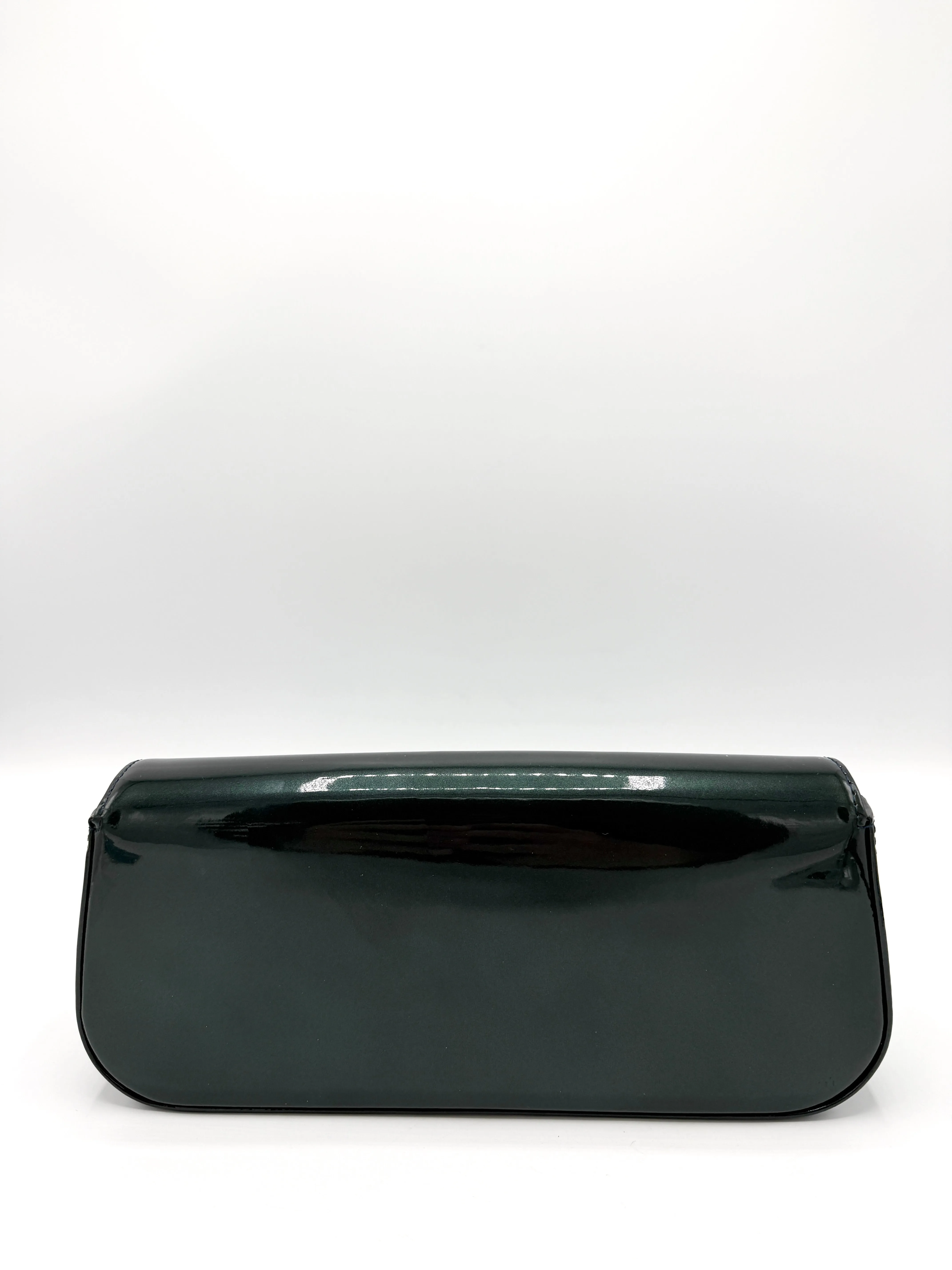 Emerald Green XL Patent Clutch