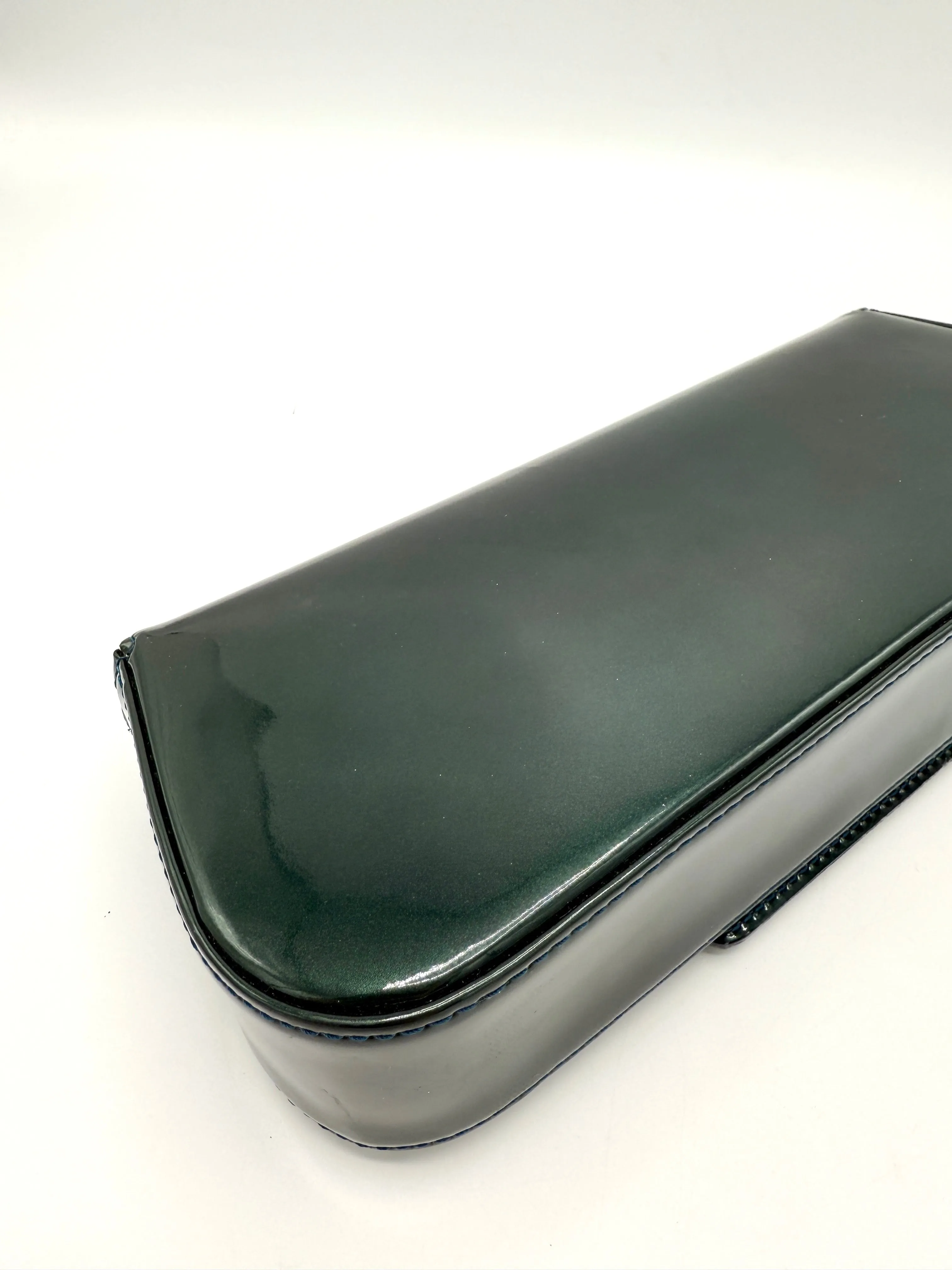 Emerald Green XL Patent Clutch