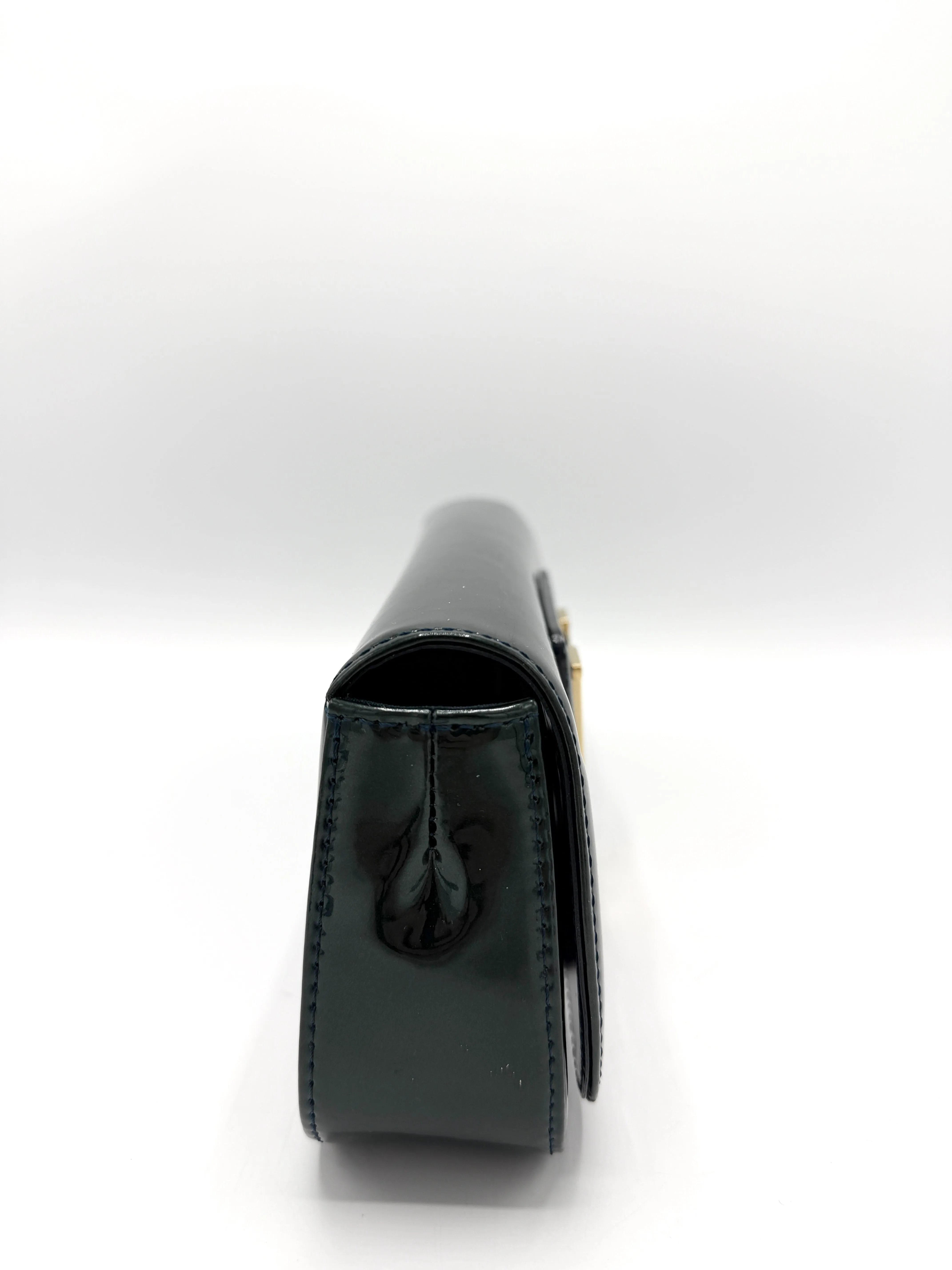 Emerald Green XL Patent Clutch