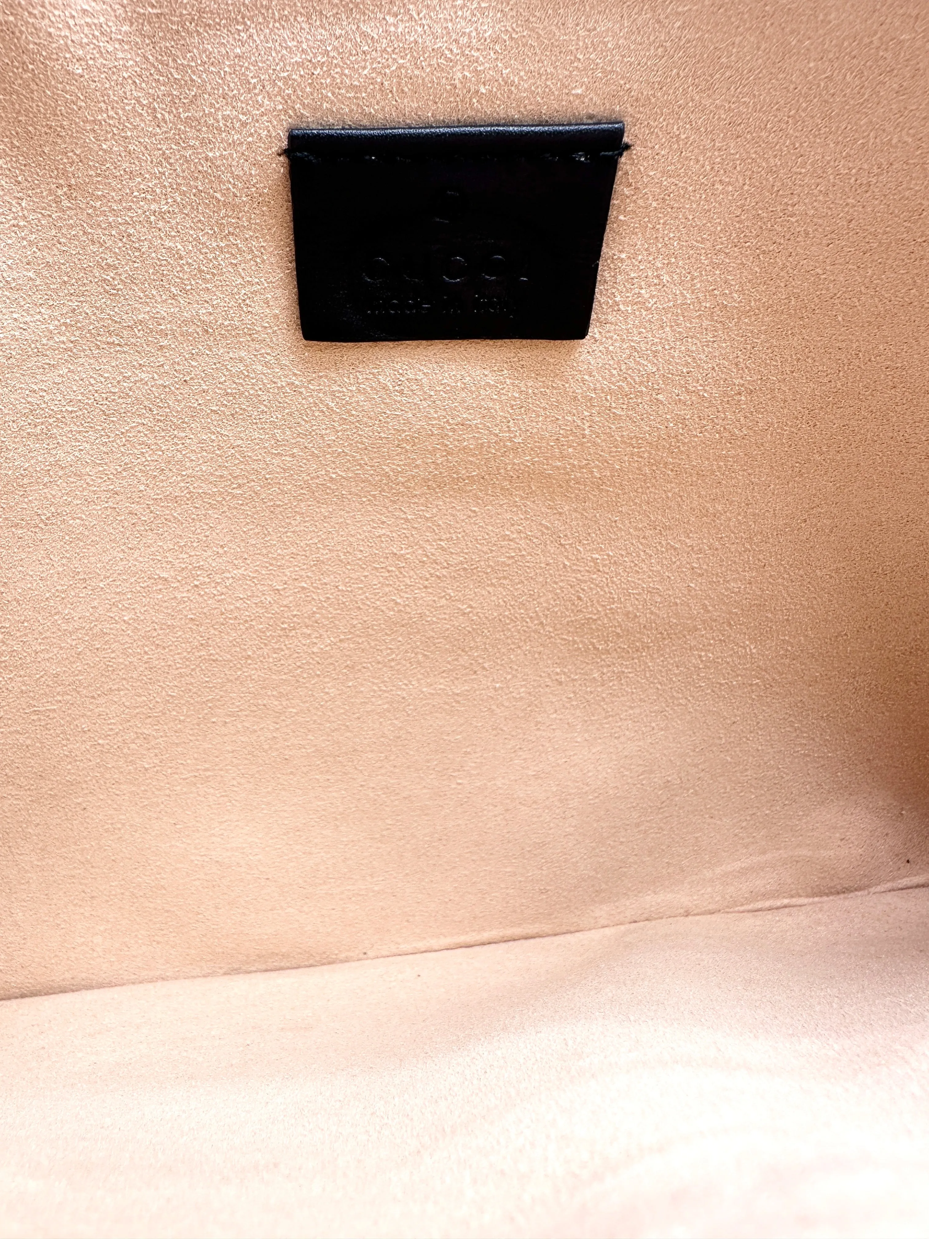 GG Black Web Suede Clutch
