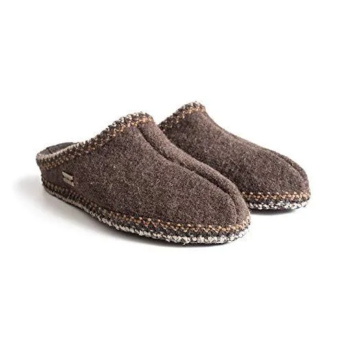 Haflinger - Classic Slipper - Smokey Brown Wool