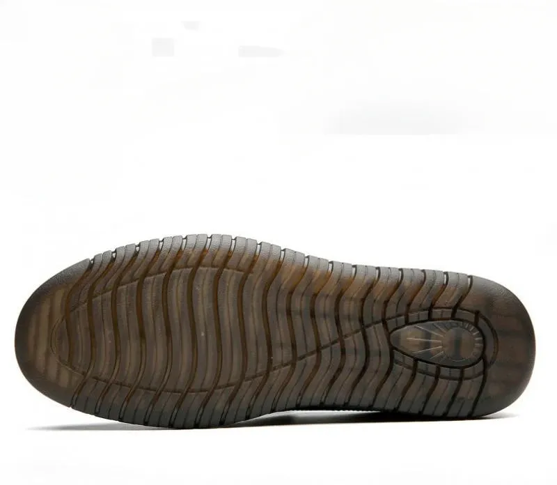 Handmade Cow Leather Shoes for Men - Business Casual Lightweight Soft Bottom Loafers, Slip-On Driving Flats Male Footwear