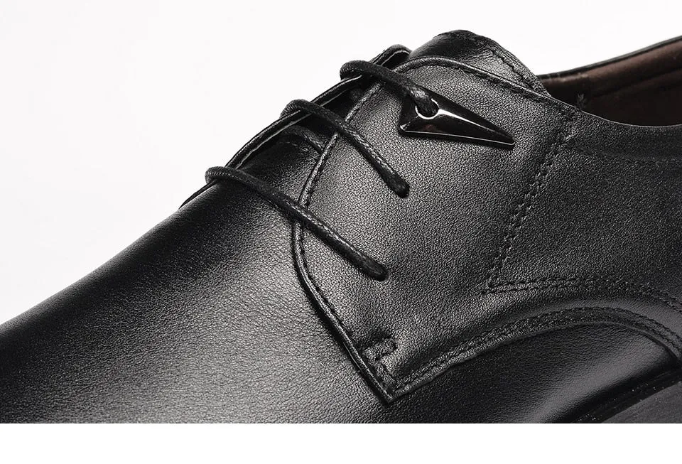Men's Winter Genuine Cowhide Oxfords Business Bridal Fashion Shoes