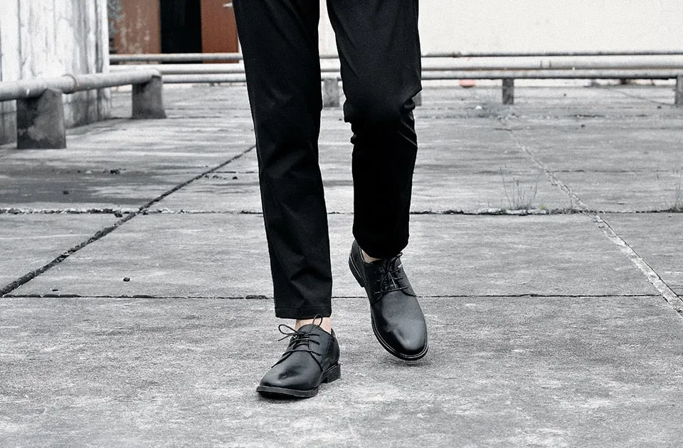 Men's Winter Genuine Cowhide Oxfords Business Bridal Fashion Shoes