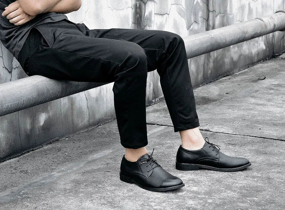 Men's Winter Genuine Cowhide Oxfords Business Bridal Fashion Shoes