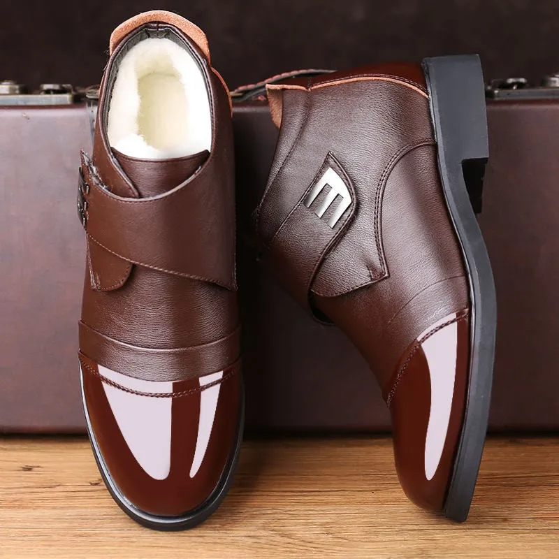 Men's Winter Warm Genuine Leather Waterproof Boots | Plus Size