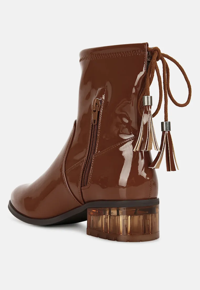 Tassels detail ankle boots