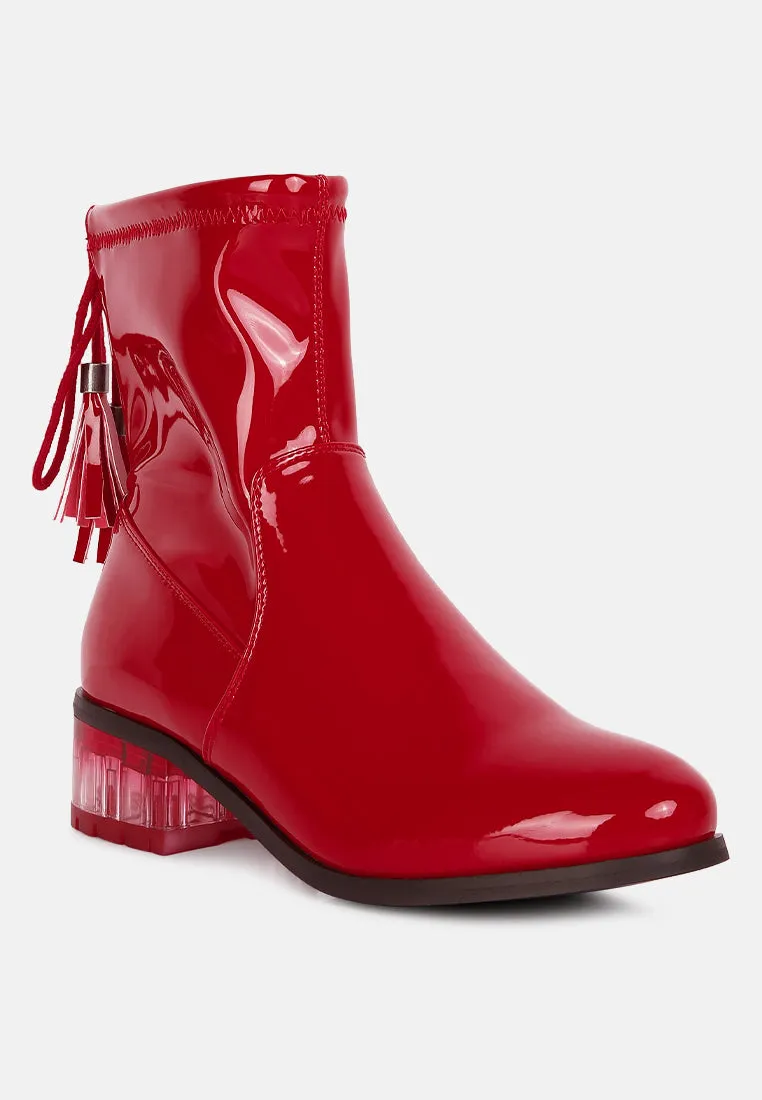 Tassels detail ankle boots