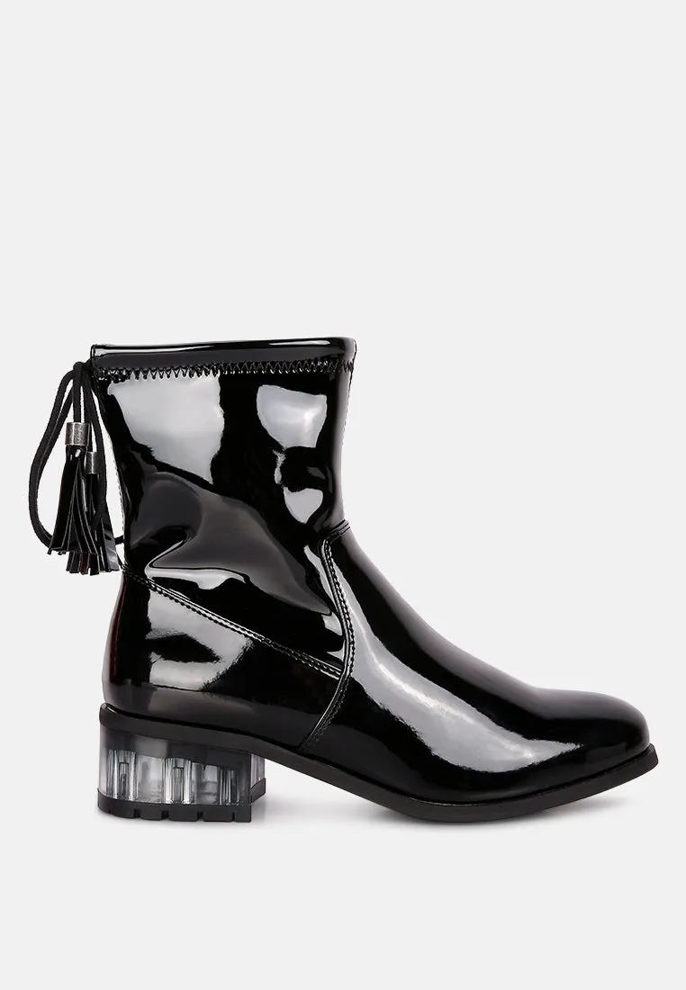 Tassels detail ankle boots