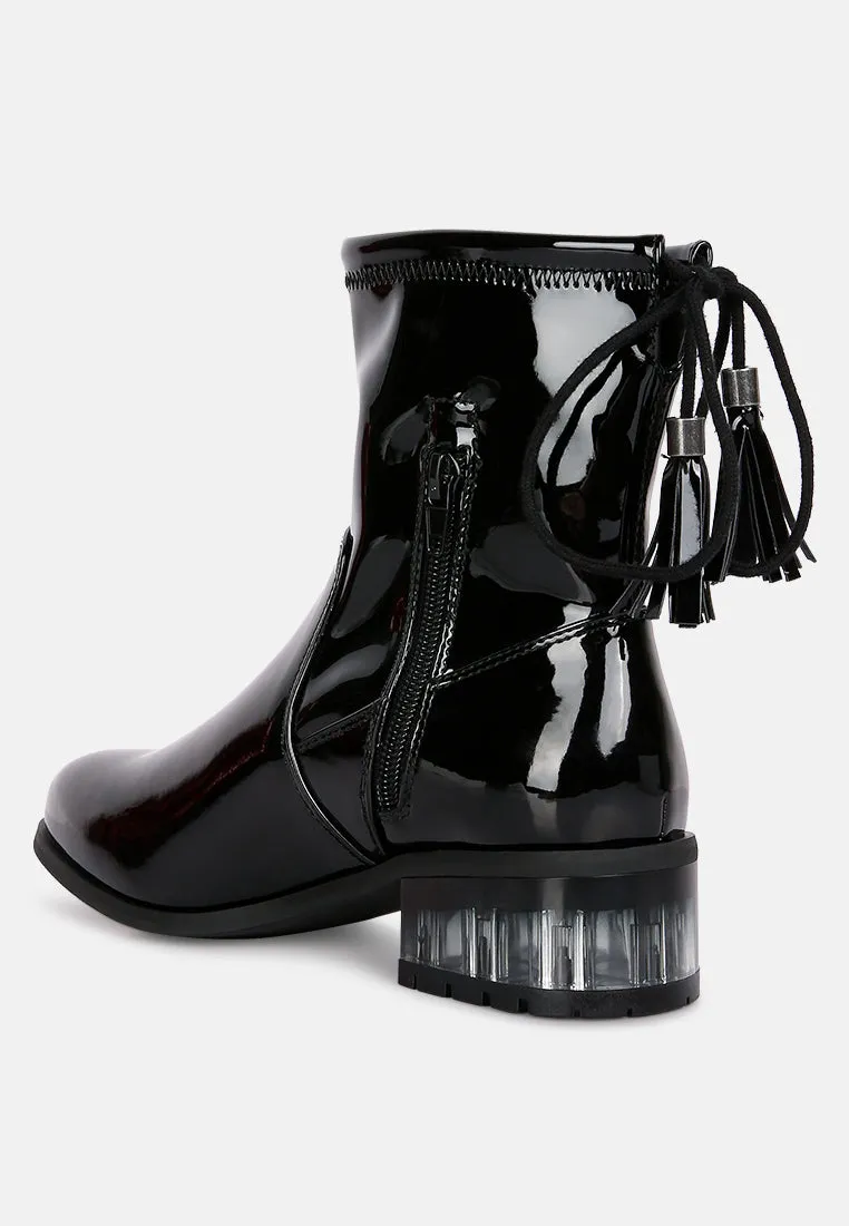 Tassels detail ankle boots