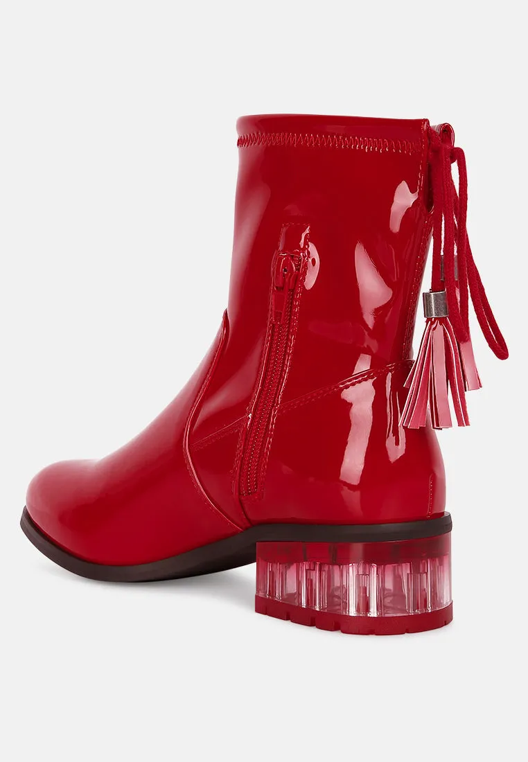 Tassels detail ankle boots