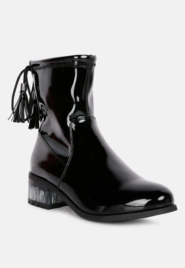 Tassels detail ankle boots