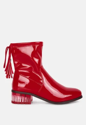 Tassels detail ankle boots