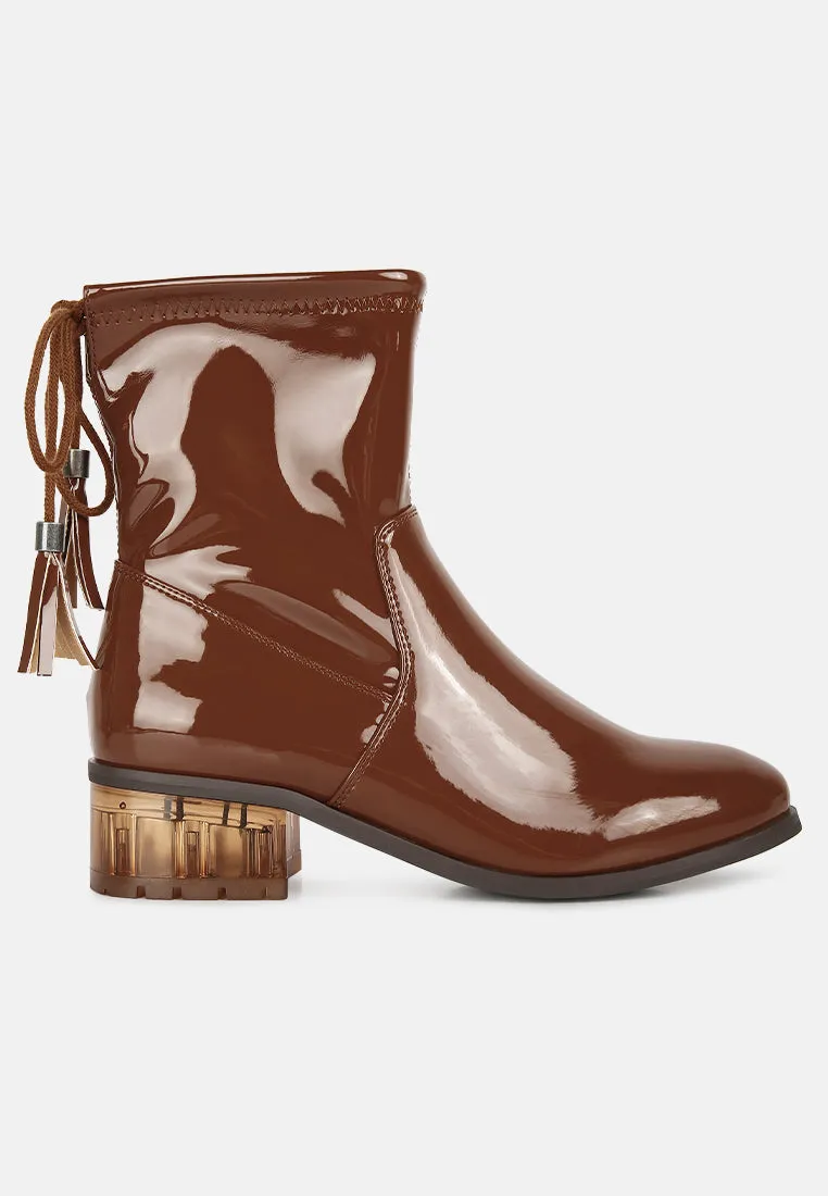 Tassels detail ankle boots