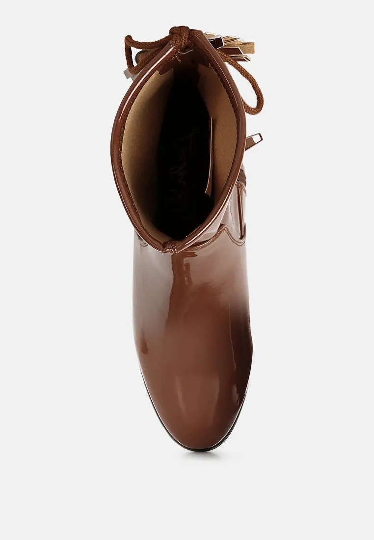 Tassels detail ankle boots