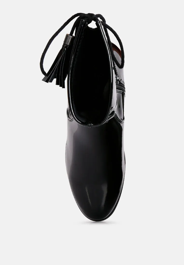 Tassels detail ankle boots