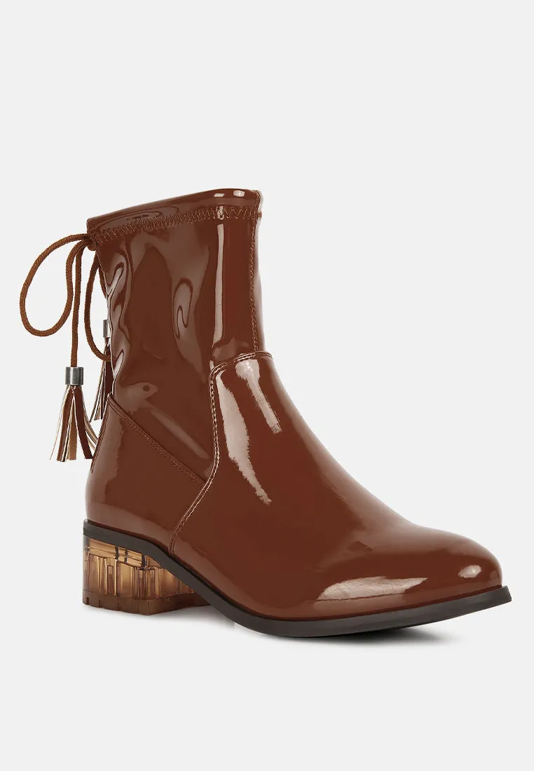 Tassels detail ankle boots