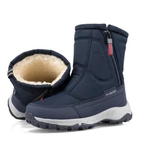 Winter New Thick Couple Snow Boots Plus Velvet Warm Side Zipper